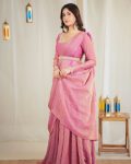 GEORGEOUS CRUSH HAND WORK GOWN DUPATTA WITH BELT PARTY WEAR WHOLESALE PRICE ETHNIC GARMENT (5)