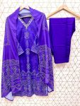 LATEST MUSLIN DIGITAL PRINT WITH HANDWORK TOP BOTTOM WITH DUPATTA PARTY WEAR WHOLESALE PRICE ETHNIC GARMENT (5)