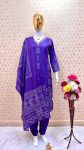 LATEST MUSLIN DIGITAL PRINT WITH HANDWORK TOP BOTTOM WITH DUPATTA PARTY WEAR WHOLESALE PRICE ETHNIC GARMENT (5)