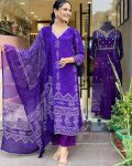 LATEST MUSLIN DIGITAL PRINT WITH HANDWORK TOP BOTTOM WITH DUPATTA PARTY WEAR WHOLESALE PRICE ETHNIC GARMENT (5)