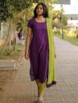 LATEST SLUB RAYON PLAIN KURTI WITH LACE WORK DUPATTA DAILY WEAR WHOLESALE PRICE ETHNIC GARMENT (3)