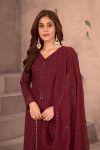MODERN GEORGETTE EMBROIDERY WORK TOP BOTTOM WITH DUPATTA FESTIVAL WEAR WHOLESALE PRICE ETHNIC GARMENT (4)