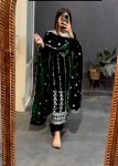 MODERN VISCOSE VELVET EMBROIDERY SEQUENCE WORK TOP BOTTOM WITH DUPATTA PARTY WEAR WHOLESALE PRICE ETHNIC WEAR (37)