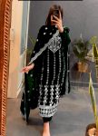 MODERN VISCOSE VELVET EMBROIDERY SEQUENCE WORK TOP BOTTOM WITH DUPATTA PARTY WEAR WHOLESALE PRICE ETHNIC WEAR (37)