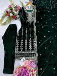 MODERN VISCOSE VELVET EMBROIDERY SEQUENCE WORK TOP BOTTOM WITH DUPATTA PARTY WEAR WHOLESALE PRICE ETHNIC WEAR (37)