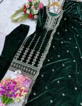 MODERN VISCOSE VELVET EMBROIDERY SEQUENCE WORK TOP BOTTOM WITH DUPATTA PARTY WEAR WHOLESALE PRICE ETHNIC WEAR (37)