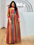 MOST PICKED CHINON PRINTED HANDWORK GOWN PARTY WEAR WHOLESALE PRICE ETHNIC GARMENT (3)