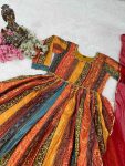 MOST PICKED CHINON PRINTED HANDWORK GOWN PARTY WEAR WHOLESALE PRICE ETHNIC GARMENT (3)