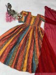 MOST PICKED CHINON PRINTED HANDWORK GOWN PARTY WEAR WHOLESALE PRICE ETHNIC GARMENT (3)