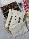MOST PICKED KHADI COTTON EMBROIDERY WORK TOP BOTTOM WITH DUPATTA PARTY WEAR WHOLESALE PRICE ETHNIC GARMENT (3)