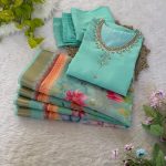 NEW ARRIVAL ROMAN SILK EMBROIDERY HAND WORK TOP BOTTOM WITH DUPATTA PARTY WEAR WHOLESALE PRICE ETHNIC GARMENT (5)