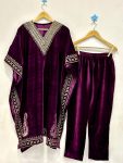 NEW ARRIVAL VELVET EMBROIDERY SEQUENCE WORK KAFTAN WITH PANT PARTY WEAR WHOLESALE PRICE ETHNIC GARMENT (3)