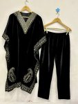 NEW ARRIVAL VELVET EMBROIDERY SEQUENCE WORK KAFTAN WITH PANT PARTY WEAR WHOLESALE PRICE ETHNIC GARMENT (7)