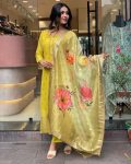 NEW ARRIVAL VISCOSE JACQUARD SEQUENCE EMBROIDERY WORK TOP BOTTOM WITH DUPATTA PARTY WEAR WHOLESALE PRICE ETHNIC GARMENT (6)