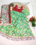 RICH LOOK CHINON SILK DIGITAL PRINT WORK GOWN KOTI WITH DUPATTA FESTIVAL WEAR WHOLESALE PRICE ETHNIC GARMENT (3)