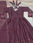 RICH LOOK GEORGETTE SEQUENCE EMBROIDERY WORK GOWN BOTTOM WITH DUPATTA FESTIVAL WEAR WHOLESALE PRICE ETHNIC GARMENT (17)