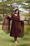 RICH LOOK GEORGETTE SEQUENCE EMBROIDERY WORK GOWN BOTTOM WITH DUPATTA FESTIVAL WEAR WHOLESALE PRICE ETHNIC GARMENT (17)