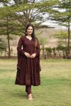 RICH LOOK GEORGETTE SEQUENCE EMBROIDERY WORK GOWN BOTTOM WITH DUPATTA FESTIVAL WEAR WHOLESALE PRICE ETHNIC GARMENT (17)