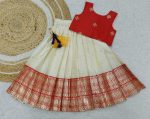 TRADITIONAL TAFETA SILK JACQUARD BUTTI LACE WORK KID’S LEHENGA CHOLI PARTY WEAR WHOLESALE PRICE ETHNIC GARMENT (4)