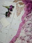 TRENDING CHANDERI SILK EMBROIDERY SEQUENCE WORK TOP BOTTOM WITH DUPATTA PARTY WEAR WHOLESALE PRICE ETHNIC GARMENT (6)