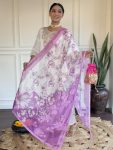 TRENDING CHANDERI SILK EMBROIDERY SEQUENCE WORK TOP BOTTOM WITH DUPATTA PARTY WEAR WHOLESALE PRICE ETHNIC GARMENT (6)