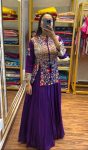 TRENDING CHINON EMROIDERY WORK LEHNGA WITH JACKET PARTY WEAR WHOLESALE PRICE ETHNIC GARMENT (7)