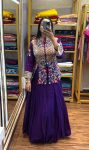 TRENDING CHINON EMROIDERY WORK LEHNGA WITH JACKET PARTY WEAR WHOLESALE PRICE ETHNIC GARMENT (7)