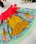 TRENDING CHINON SILK CRUSHED PRINTED KID’S LEHENGA WITH BLOUSE PARTY WEAR WHOLESALE PRICE ETHNIC GARMENT (9)
