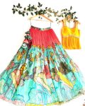 TRENDING CHINON SILK CRUSHED PRINTED KID’S LEHENGA WITH BLOUSE PARTY WEAR WHOLESALE PRICE ETHNIC GARMENT (9)