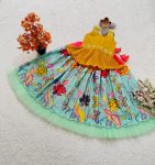 TRENDING CHINON SILK CRUSHED PRINTED KID’S LEHENGA WITH BLOUSE PARTY WEAR WHOLESALE PRICE ETHNIC GARMENT (9)
