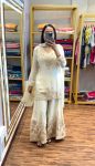 TRENDING CHINON SILK EMBROIDERY WORK TOP PALAZZO WITH DUPATTA PARTY WEAR WHOLESALE PRICE ETHNIC GARMENT (13)