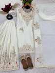 TRENDING CHINON SILK EMBROIDERY WORK TOP PALAZZO WITH DUPATTA PARTY WEAR WHOLESALE PRICE ETHNIC GARMENT (13)