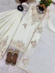 TRENDING CHINON SILK EMBROIDERY WORK TOP PALAZZO WITH DUPATTA PARTY WEAR WHOLESALE PRICE ETHNIC GARMENT (13)