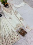 TRENDING CHINON SILK EMBROIDERY WORK TOP PALAZZO WITH DUPATTA PARTY WEAR WHOLESALE PRICE ETHNIC GARMENT (13)