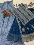 TRENDING GEORGETTE EMBROIDERY ZARI SEQUENCE WITH NEEDLE WOTK TOP LEHENGA WITH DUPATTA PARTY WEAR WHOLESALE PRICE ETHNIC GARMENT (3)