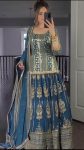 TRENDING GEORGETTE EMBROIDERY ZARI SEQUENCE WITH NEEDLE WOTK TOP LEHENGA WITH DUPATTA PARTY WEAR WHOLESALE PRICE ETHNIC GARMENT (3)