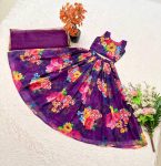 TRENDING GEORGETTE PRINTED HAND WORK KIDS LEHENGA CHOLI WITH DUPATTA FESTIVAL WEAR WHOLESALE PRICE ETHNIC GARMENT (2)