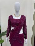 TRENDING GEORGETTE THREAD SEQUENCE WORK READY TO WEAR LEHENGA SAREE WITH UNSTITCHED BLOUSE PARTY WEAR WHOLESALE PRICE ETHNIC GARMNENT (16)