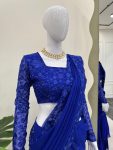 TRENDING GEORGETTE THREAD SEQUENCE WORK READY TO WEAR LEHENGA SAREE WITH UNSTITCHED BLOUSE PARTY WEAR WHOLESALE PRICE ETHNIC GARMNENT (6)
