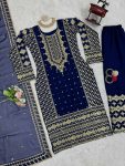 TRENDING GEORGETTE THREAD SEQUENCE WORK TOP BOTTOM WITH DUPATTA PARTY WEAR WHOLESALE PRICE ETHNIC GARMENT (2)