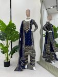TRENDING GEORGETTE THREAD SEQUENCE WORK TOP BOTTOM WITH DUPATTA PARTY WEAR WHOLESALE PRICE ETHNIC GARMENT (2)