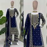 TRENDING GEORGETTE THREAD SEQUENCE WORK TOP BOTTOM WITH DUPATTA PARTY WEAR WHOLESALE PRICE ETHNIC GARMENT (2)