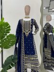 TRENDING GEORGETTE THREAD SEQUENCE WORK TOP BOTTOM WITH DUPATTA PARTY WEAR WHOLESALE PRICE ETHNIC GARMENT (2)