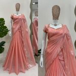 TRENDING JIMMY CHOO SILK HAND WORK SAREE WITH UNSTITCHED BLOUSE FESTIVAL WEAR WHOLESALE PRICE ETHNIC GARMENT (5)