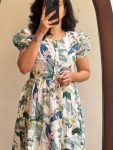 TRENDING MUSLIN FLOWER PRINTED WORK ONE PIECE CASUAL WEAR WHOLESALE PRICE ETHNIC WEAR (15)