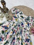 TRENDING MUSLIN FLOWER PRINTED WORK ONE PIECE CASUAL WEAR WHOLESALE PRICE ETHNIC WEAR (15)