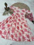 TRENDING MUSLIN FLOWER PRINTED WORK ONE PIECE CASUAL WEAR WHOLESALE PRICE ETHNIC WEAR (18)