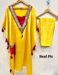 TRENDING SATIN SILK MIRROR LACE WITH TUSSLE WORK KAFTAN WITH PANT PARTY WEAR WHOLESALE PRICE ETHNIC GARMENT (5)