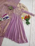 TRENDING SILK EMBROIDERY SEQUENCE WORK GOWN WITH DUPATTA FESTIVAL WEAR WHOLESALE PRICE ETHNIC GARMENT (4)