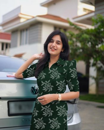TRENDING SOFT COTTON PRINTED ONLY KURTI GREEN